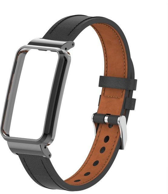 Xiaomi Uhrenarmband Leder, Edelstahl, Schwarz, Unisex - Bild 1
