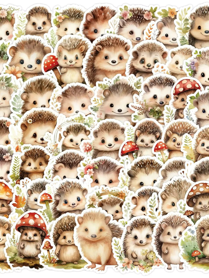 GOGOTU Cartoon Aquarell Igel Graffiti Aufkleber, 50-teiliges Set - Bild 4
