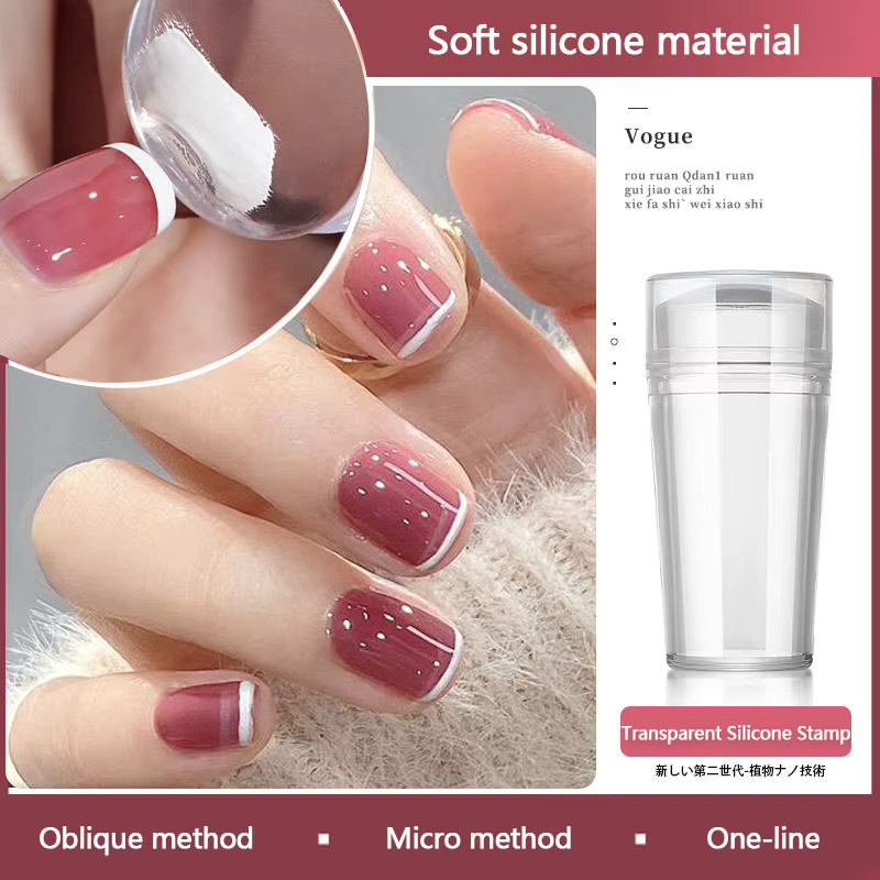 LULAA Silikon-Stempelplatten-Set für French Manicure, Unisex - Bild 3