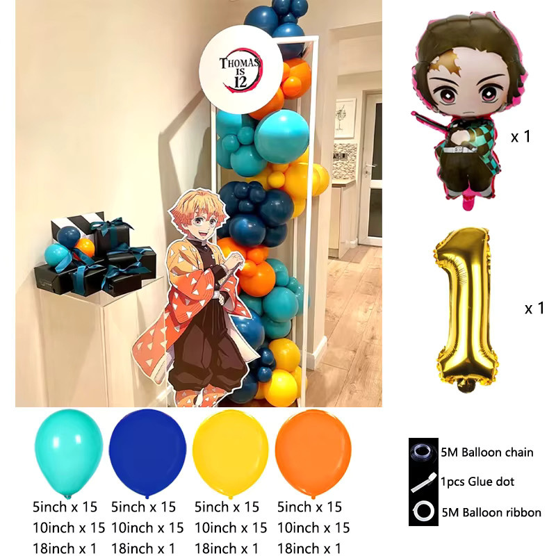 Bandai Anime Slayer Luftballon-Girlande in Mehrfarbig für Kindergeburtstage und Party-Dekoration - Bild 2