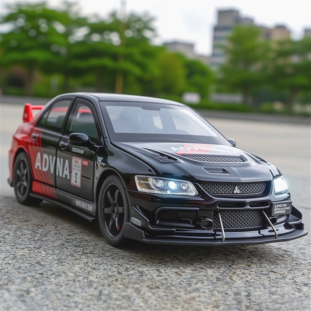 RMZ city Mitsubishi Lancer IX EVO Pajero, Automodell, 1:32, mit Licht und Sound - Bild 1