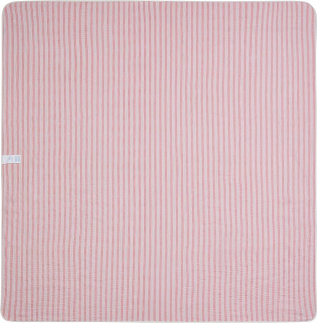 Sterntaler Babydecke aus Musselin in Pink gestreift, B/B: 120 x 120 cm - Bild 1