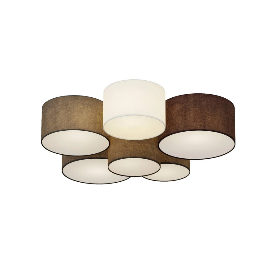 Lindby Deckenlampe Laurenz 6-flammige Wohnzimmerleuchte aus Aluminium und Textil in Grau und Silber, E27 - Bild 2