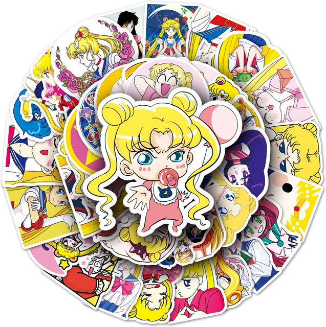 Bandai Sailor Moon Aufkleber, 51-teiliges Set, bunt - Bild 1