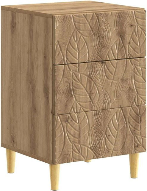 vidaXL Nachttisch Artisan-Eiche in Braun mit Soft-Close-Schubladen, B/T/H: 43 x 39,5 x 66,5 cm - Bild 1