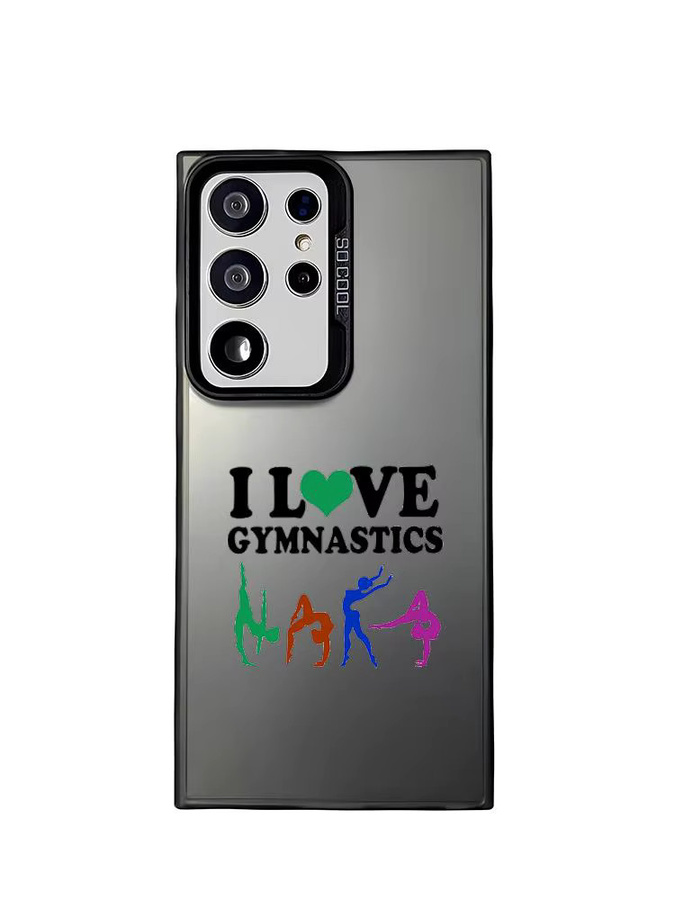 Handyhülle Ich liebe Gymnastik für Samsung Galaxy S25 S24 S23 S22 S21 Ultra Plus in Schwarz Lila Matt Laser Design - Bild 5