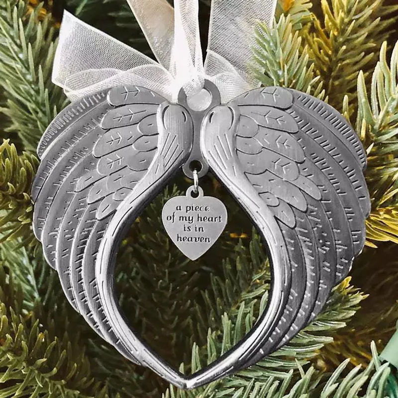 TOMTOP JMS Weihnachtsornament Engel aus Metall in Weiß und Silber für den Weihnachtsbaum - Bild 6