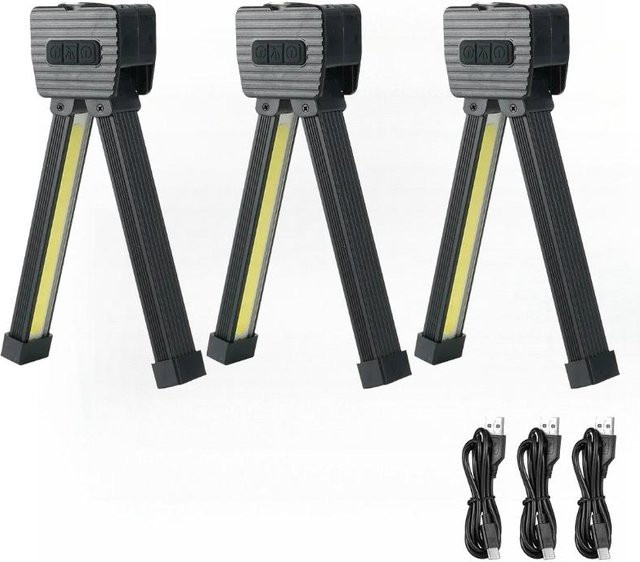 Tragbare LED-Posing-Lampe von LIUXING mit 7 Dimmstufen, Magnetbefestigung und Aufhängehaken, grau - Bild 1