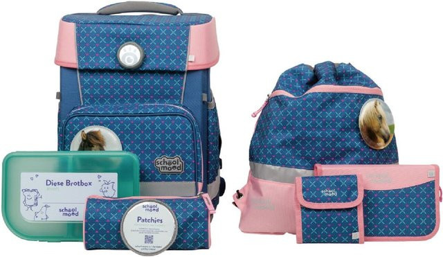 School-Mood Champion 7-tlg. Schulranzenset Mila Pferd in Blau - Bild 1