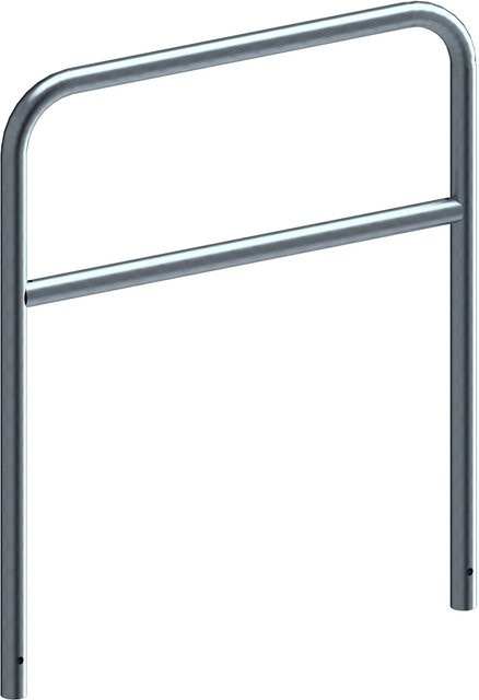 Schake Abweisebügel aus Stahlrohr mit Querholm zum Einbetonieren, Feuerverzinkt, Farbe: Silber, B/H: 100 x 120 cm - Bild 1