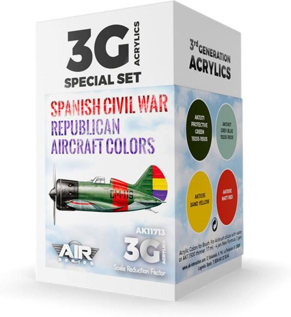 AK Interactive Spanish Civil War Republican Aircraft Colors Set - Bild 1