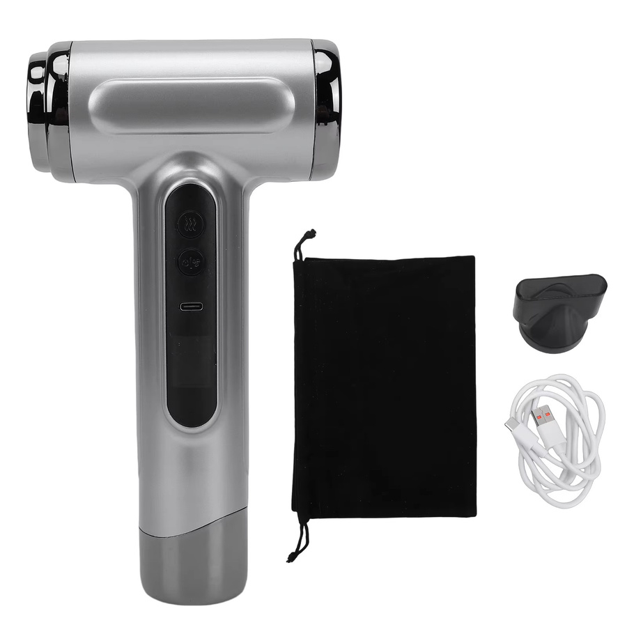 Qiilu Kabelloser Haartrockner Grau mit 200W und 15600mAh Akku für Reisen und Camping - Bild 6