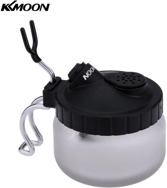 KKmoon Airbrush Reinigungsglas mit 5 Filtern, transparent/schwarz - Bild 1