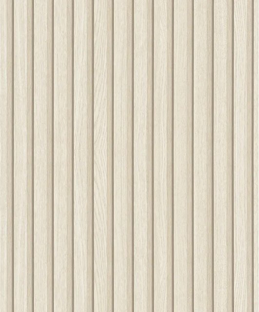 Marburg Vliestapete Botanica in Beige mit Holzoptik und Streifenmuster, FSC-zertifiziert - Bild 1