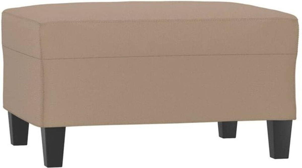 Modern Polsterhocker von vidaxl in Braun/Beige aus Kunstleder, B/T/H: 70 x 55 x 41 cm - Bild 1