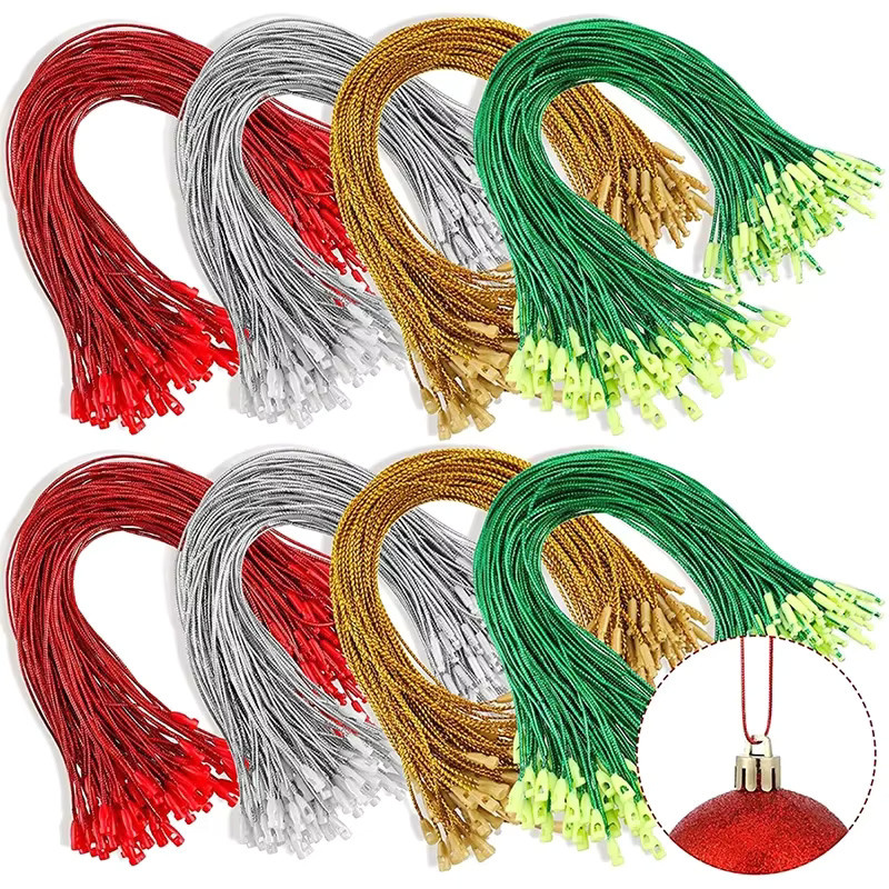 100 Stück Bastelschnur Set in Gold und Silber, 20 cm lange Faserfäden für Weihnachtsdekoration, DIY Geschenkverpackung und Anhänger - Bild 2