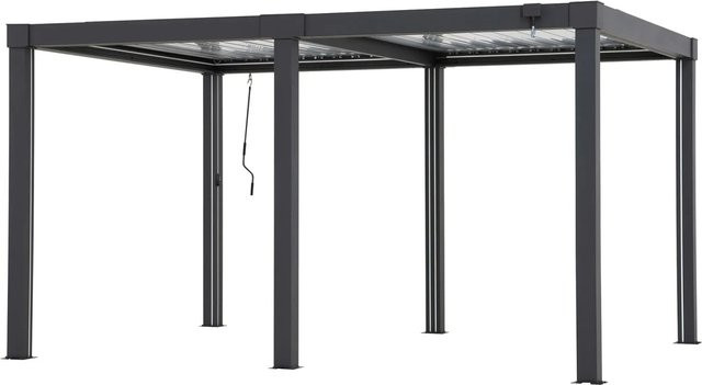 Sunjoy Multi-Pergola Matterhorn mit Lamellendach aus Aluminium, Anthrazit, B: 406 cm, T: 306 cm - Bild 1