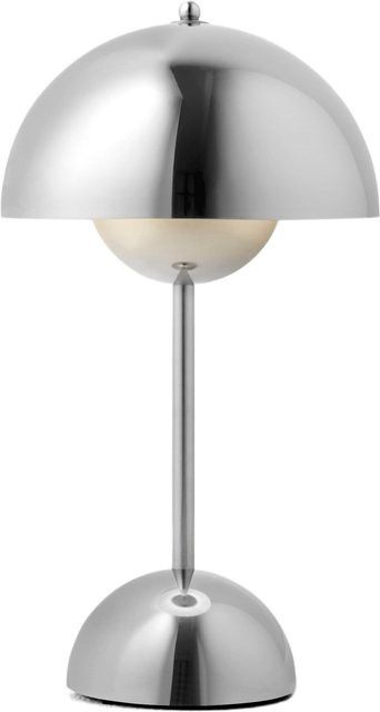 &Tradition Flowerpot VP9 Akku Tischleuchte in Silber, dimmbar und mit Touch-Funktion - Bild 1