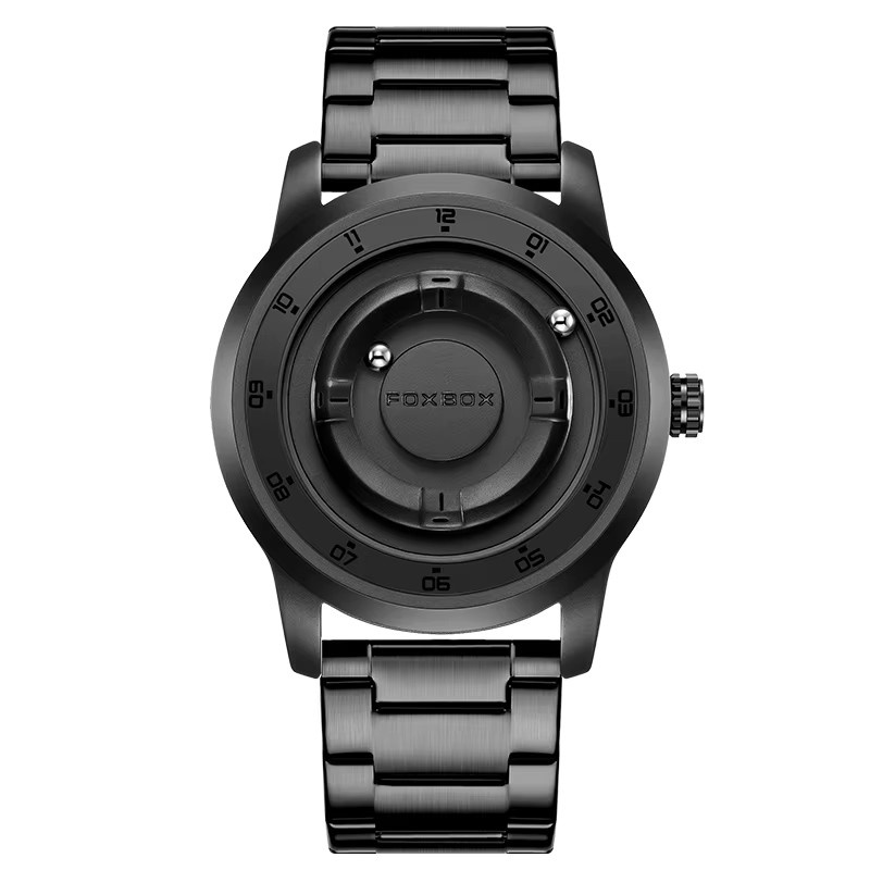 FOXBOX Armbanduhr Quarz, Edelstahl, Schwarz, Herren - Bild 6