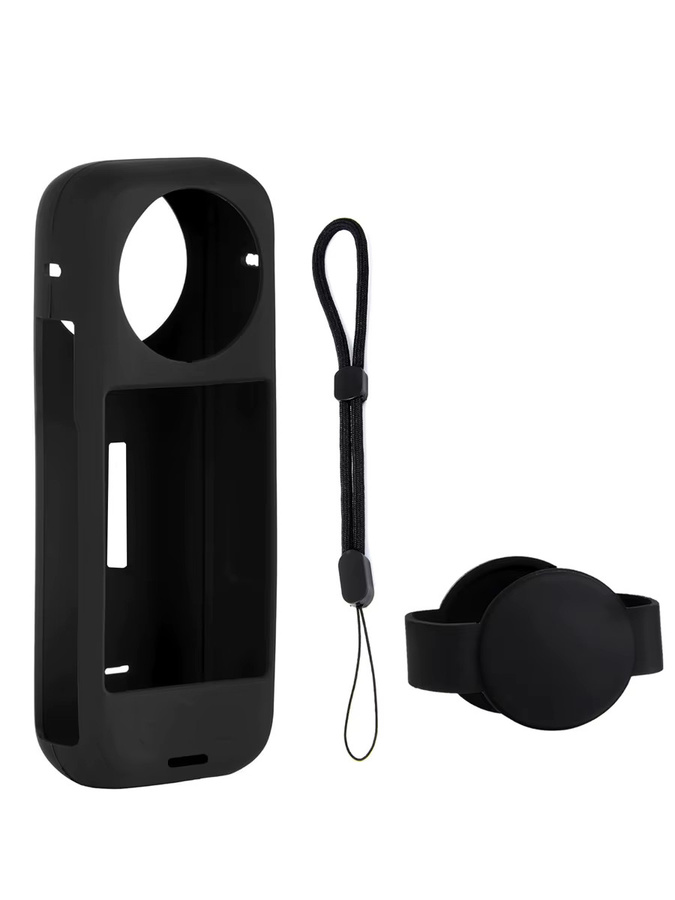 Insta 360 X4 Silikon-Schutzhülle für Objektivdeckel in Schwarz - Bild 6