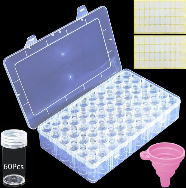 FCU Aufbewahrungsbox für Diamantmalerei aus Kunststoff, transparent - Bild 1