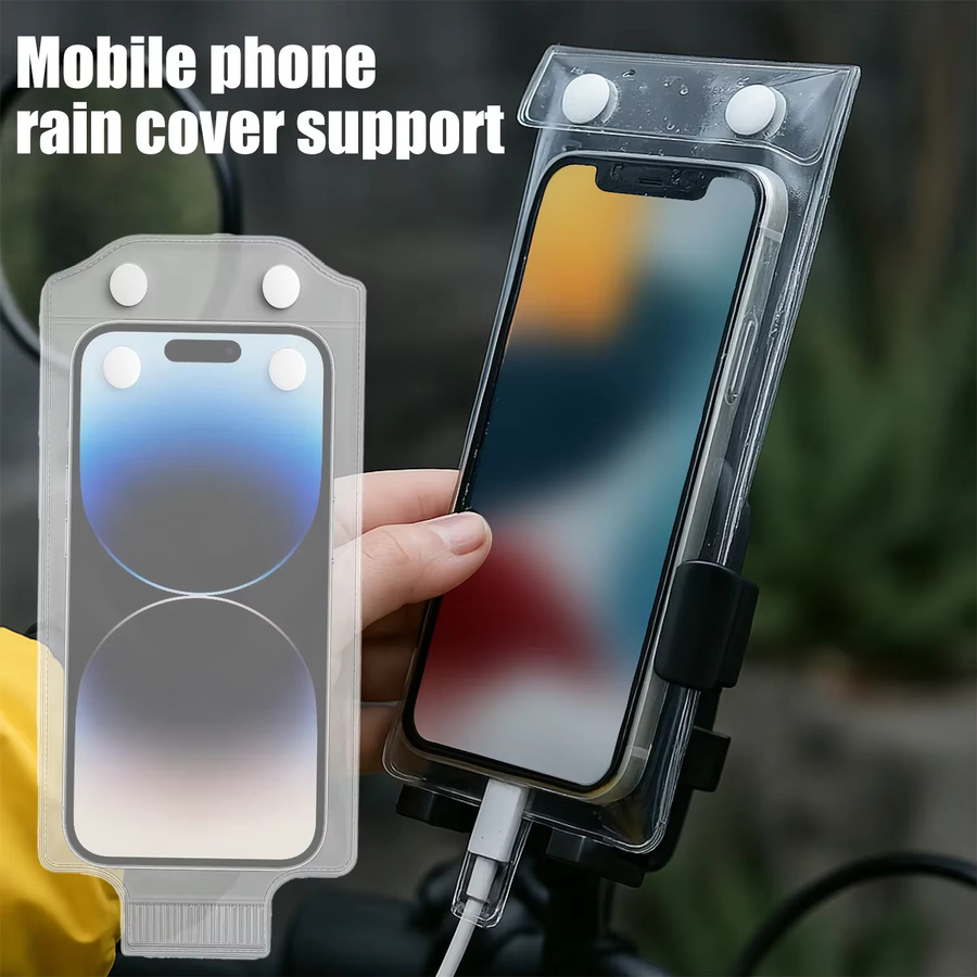 BAPPSUS Transparente Wasserdichte Handyhülle Universelle Schutztasche für Radfahren und Outdoor - Bild 3