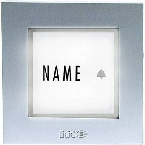 M-e modern-electronics KTB-1 S Klingelplatte mit 1-fachem Namensschild in Silber (12 V/1A) - Bild 1