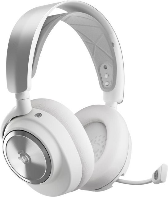 SteelSeries Arctis Nova Pro Wireless Gaming-Headset Over-Ear Bluetooth und 3,5 mm Jack für PC, PlayStation und Nintendo Switch in Silber und Weiß - Bild 1
