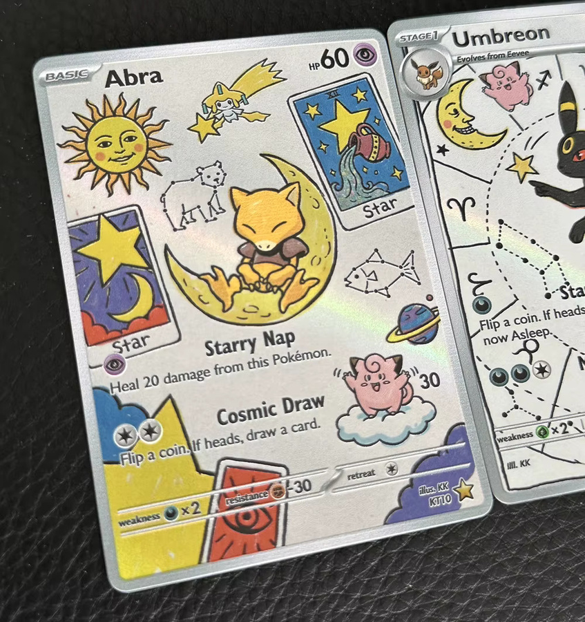 Keeppley Pokémon Abra Umbreon Espeon Jirachi Holo-Karten, 5-teiliges Set - Bild 4
