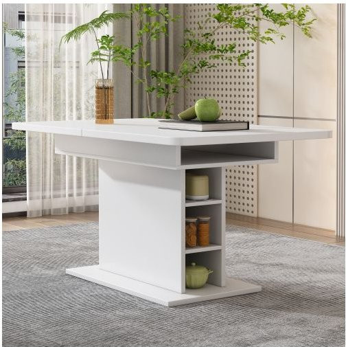 Ausziehbarer Esstisch MUVOE in Weiß mit modernem Design für dein Esszimmer - Bild 1