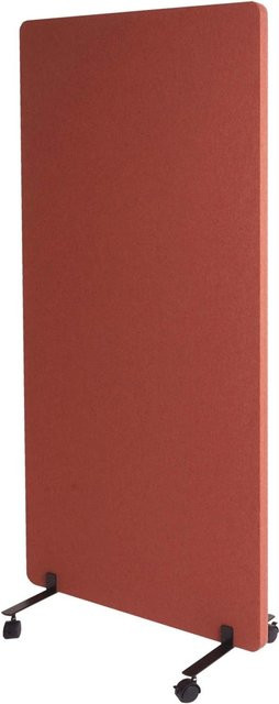 Proregal Akustik-Trennwand Doppelwandig Rollbar als Büro-Sichtschutz und Pinnwand, Farbe: Braun, H x B x T: 167 x 80 x 39 cm - Bild 1