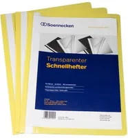 Soennecken Schnellhefter DIN A4 aus Kunststoff, 10er Pack, transparent und gelb - Bild 1