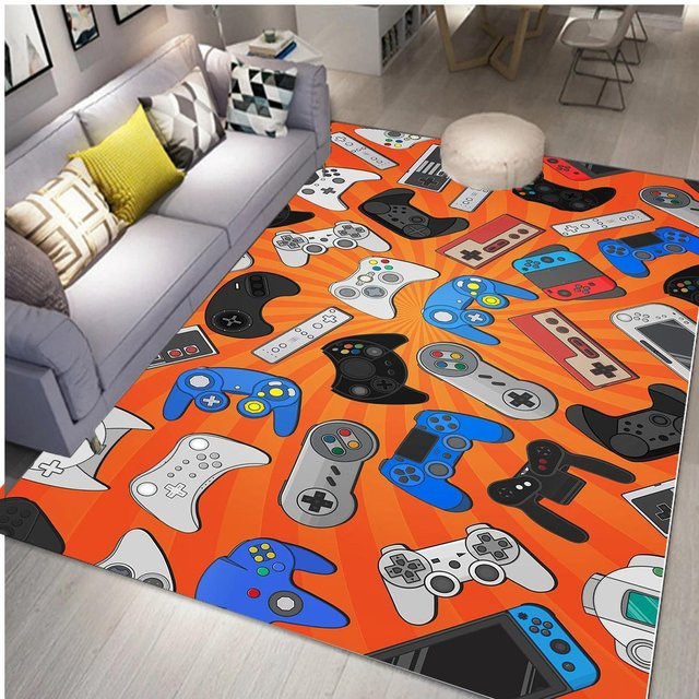 Karpetti Gaming Bereichsteppich mit Controller Motiv für Kinder und Gamer, B/T: 80 x 50 cm, Mehrfarbig - Bild 1