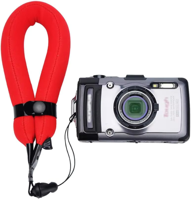JJC Unterwasser-Kamera Schwimmgurt in Orange oder Rot für Olympus TG-7 TG-6 TG-5 TG4 TG3 Fuji FinePix XP140 XP130 GoPro Hero 13 12 11 und Nikon W300 - Bild 3