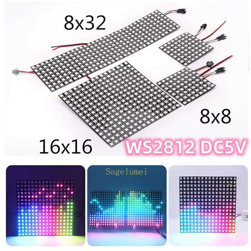 SAGE LU MEI WS2815 RGBIC LED Matrix Panel Lichtstreifen für individuelle Adressierung, Multicolour, DC5V/12V - Bild 3