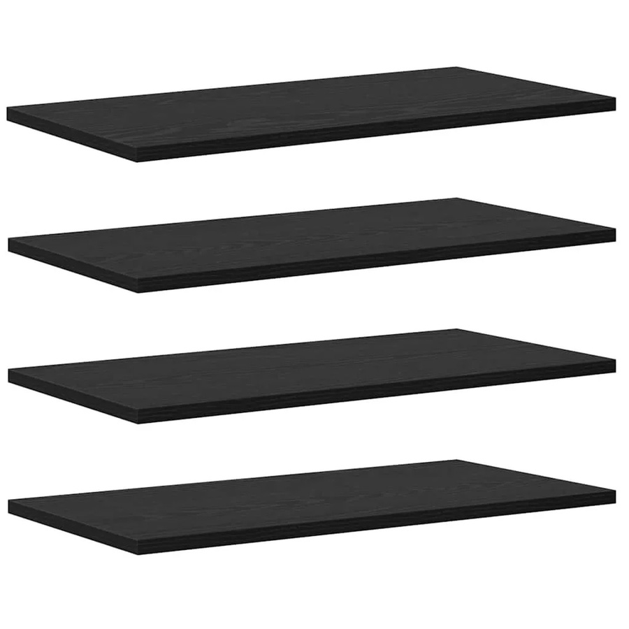 vidaXL Regalbrett Set aus Holzwerkstoff, 4 Stück, Schwarz, B: 60 cm, T: 30 cm, H: 1,5 cm - Bild 2