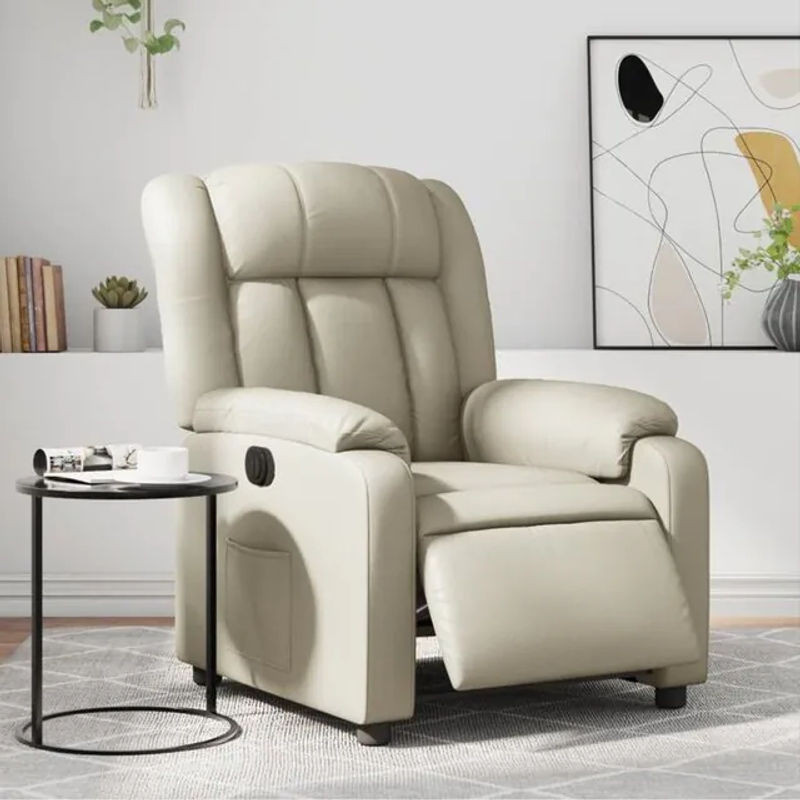 Elektrischer Relaxsessel von VIDAXL in Beige aus Kunstleder - Bild 1