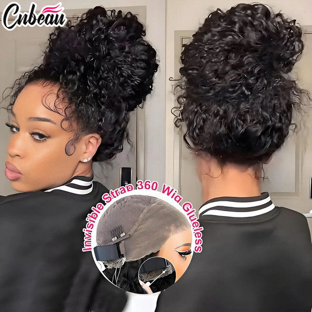 CNBEAU Perücke, 36 Zoll, Full Lace, Echthaar, Deep Curly, Glueless - Bild 1