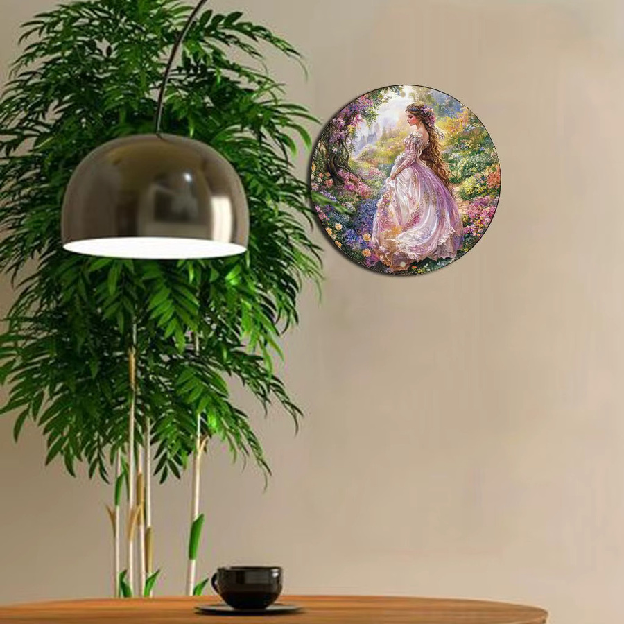 Potdemiel Rundes Aluminiumschild mit floralem Vintage-Design in Multicolour, Durchmesser: 20 cm - Bild 6