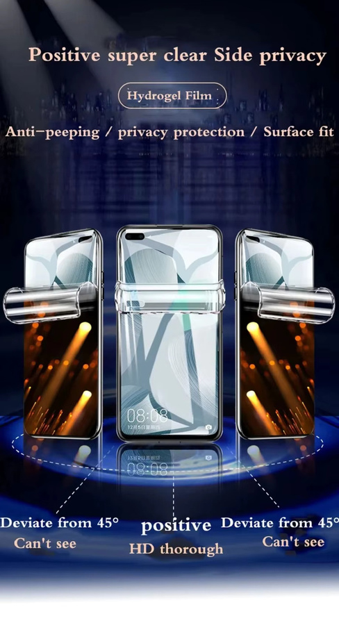 Anti Spy Privatsphäre Hydrogel Display Schutzfolie für Vivo T1 T1X T2X V15S V2026 V2027 V2029 V2111 Y01 5G - Bild 4