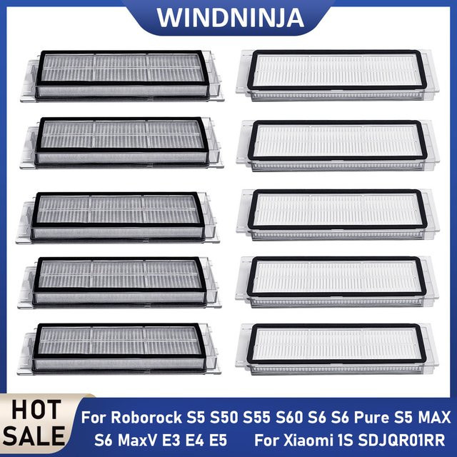 HEPA-Filter in Weiß für Roborock S5 S50 S55 S60 S5 MAX S6 S6 Pure S6 MaxV E3 E4 E5 und Xiaomi 1S Roboterstaubsauger - Bild 1