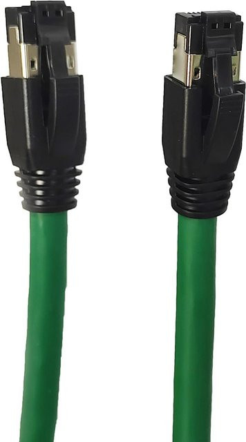 MicroConnect Patch-Kabel CAT 8,1 S/FTP RJ-45 auf RJ-45 Ethernet LAN Kabel in Grün, Länge: 7,5 m - Bild 1