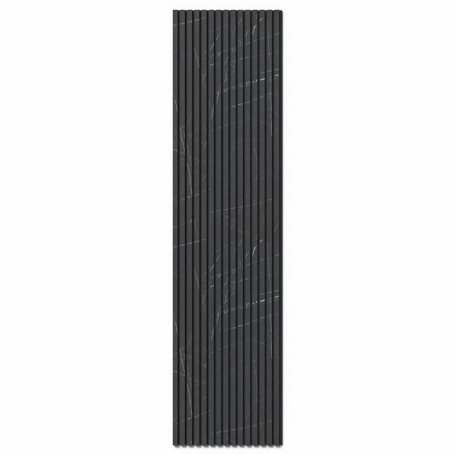 Denpanels Akustikpaneel Marmor Laminiert MDF Schwarz B: 60 cm, H: 240 cm, T: 1,8 cm - Bild 2