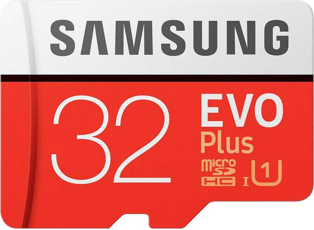 Samsung Evo Plus microSDHC Speicherkarte, 32 GB, Klasse 10, UHS-1 U1, Multicolor mit Adapter MB-MC32GA/APC - Bild 1