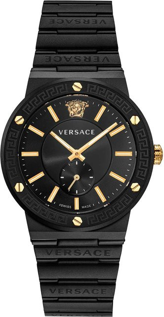 Versace Armbanduhr, Quarz, Edelstahl, Schwarz, 41 mm, Herren - Bild 1