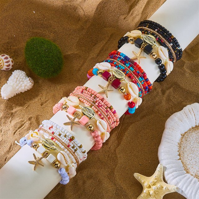 Rinhoo Armband-Set, Perle, Bunt, Damen - Bild 1