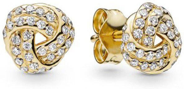 YIRAN Jewelry Ohrstecker 925 Silber, Gold, Zirkonia, Damen - Bild 1
