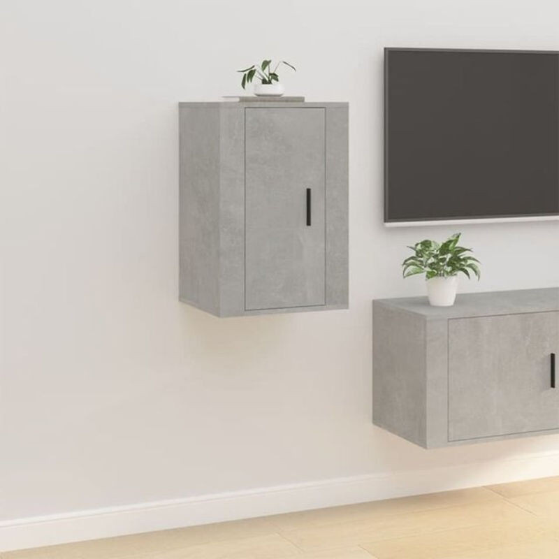 Vidaxl TV-Wandschrank in Grau im modernen Design mit Drehtüren, B/T/H: 40 x 34,5 x 60 cm - Bild 1