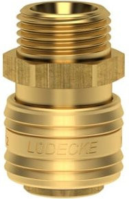Lüdecke Schnellkupplung AG DN7,2 MS ES38A G3/8" in Gold/Messing - Bild 1