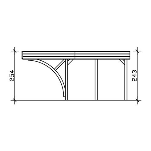 SKANHOLZ Carport Friesland Set 8, braun, B/T: 557 x 555 cm, Höhe: 254 cm - Bild 2